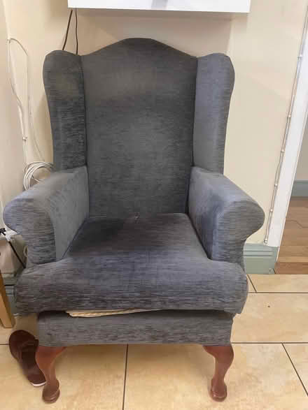 Photo of free Grey Upholstered Wing Back Chairs (Walkinstown) #2