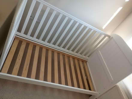 Photo of free White cot bed (Halifax HX3) #3