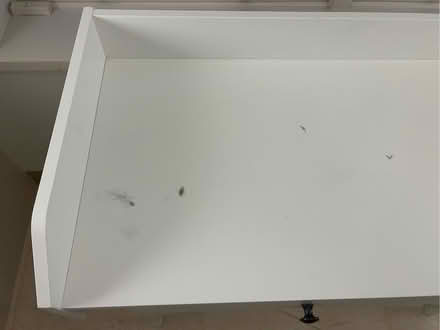 Photo of free White wooden desk with metal legs (Riverside SW6) #2