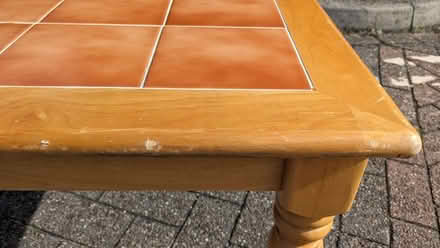 Photo of free Tiled Wooden Table (Missing leg). (Lipson PL4) #4