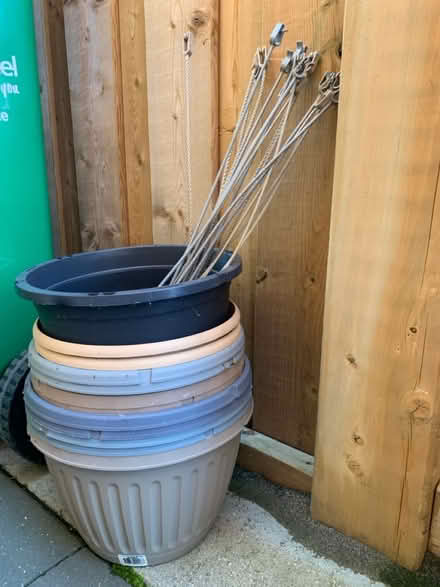 Photo of free Flower/Plant pots + hangers (Winston Churchill & Hwy 403) #1