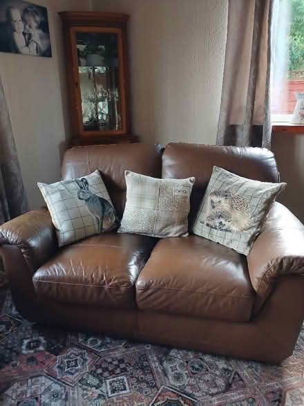 Photo of free Three Piece Leather Suite (Mirfield WF14) #1