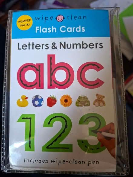 Photo of free Wipe clean letters and numbers Flash cards (Kirkby Thore CA10) #1