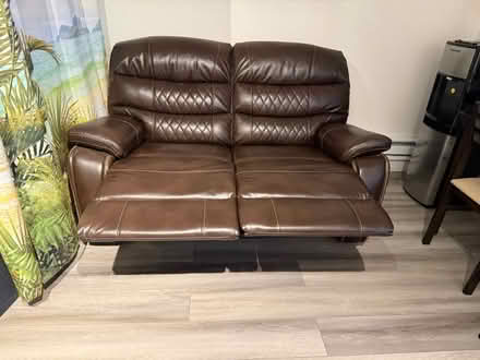 Photo of free Recliner loveseat - faux leather (Oakland) #3