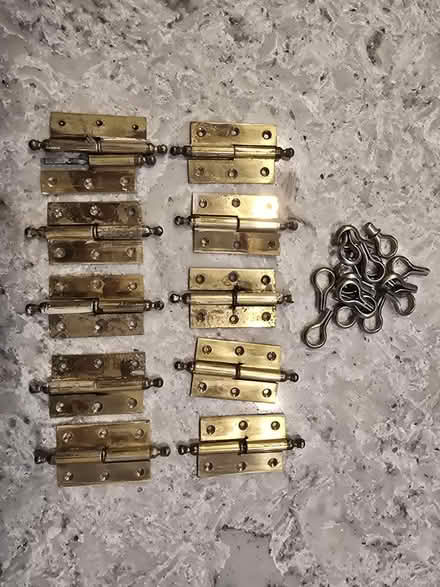 Photo of free 10 solid brass hinges (SW15) #1