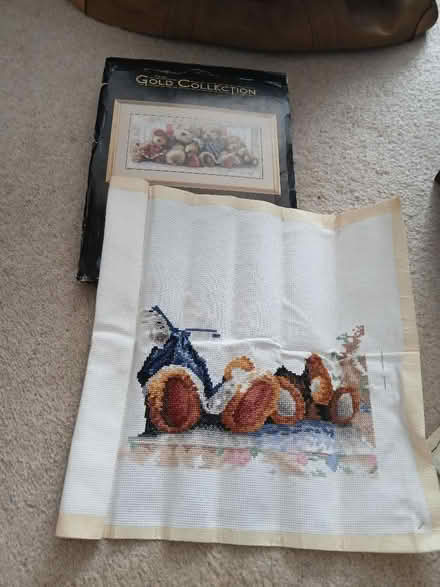 Photo of free Cross stitch kits, part done (Langney BN23) #1
