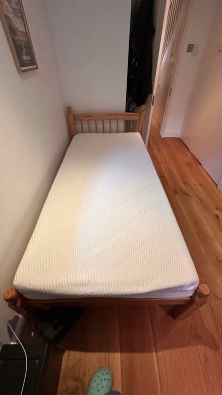 Photo of free Single bed frame and mattress (W8, Kensington) #1
