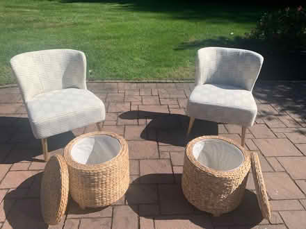 Photo of free Pair of chairs plus footrests (Bristol RI) #2