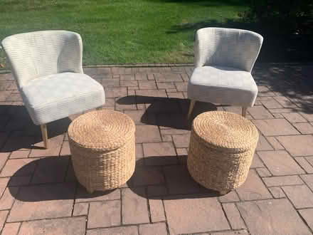 Photo of free Pair of chairs plus footrests (Bristol RI) #1