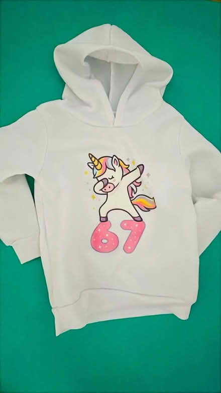 Photo of free Unicorn “67” hoodie girls 6-8Y (Mill Hill NW7) #1