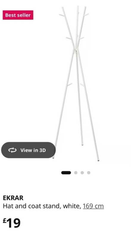 Photo of free Ikea Ekrar coat/hat rack stand (SL1 - by Asda superstore) #1