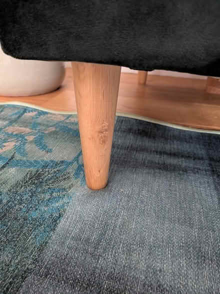 Photo of free Dark green, velvet corner sofa (W5) #3