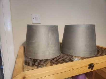 Photo of free 2 grey lampshades (Stretford M32) #1