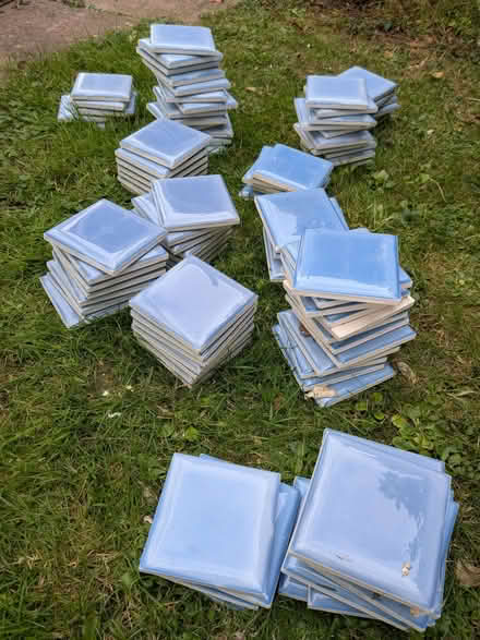 Photo of free Blue kitchen wall tiles (3 shades) (Kempshott RG22) #1
