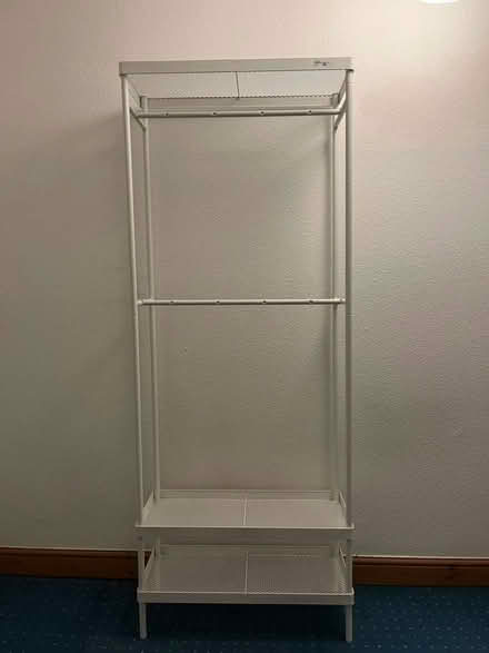 Photo of free White metal clothes rail (Hartington Road BN2) #1