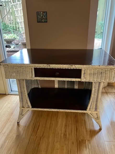 Photo of free Wicker desk (Lake Forest Park) #1