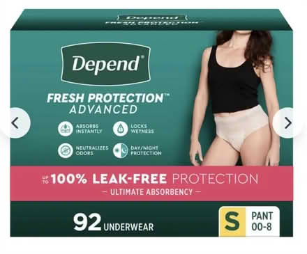 Photo of free Depends for Women SMALL (Oakhurst) #1