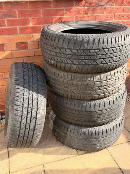 Photo of free 5 x Yokohama 265/60 R18 110H tyres (CV11 6 Horestone Grange) #1