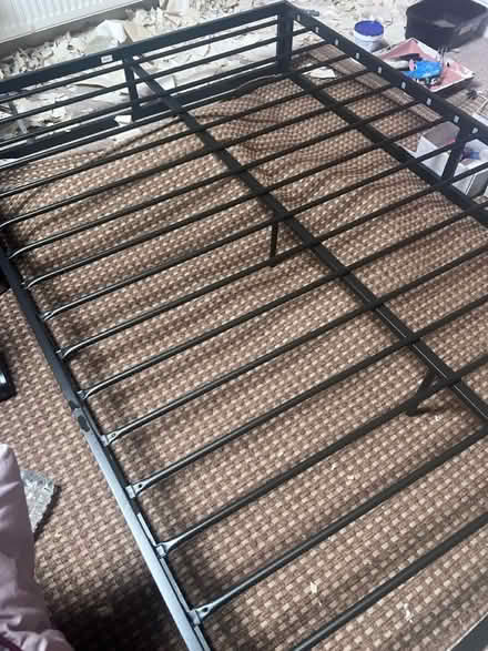 Photo of free Habitat Black Double Bed Frame, Pillows, Cushions (Thorpe Hesley S61) #2