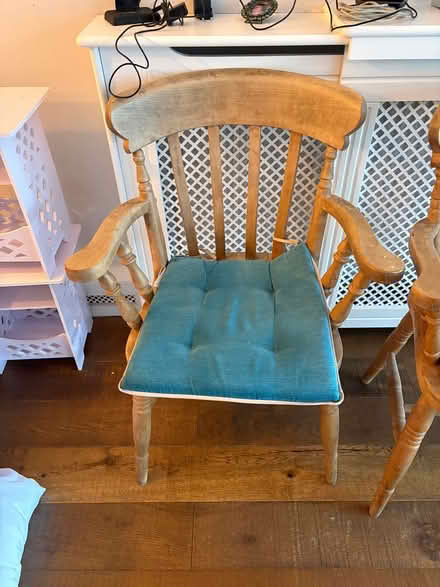 Photo of free 2 carver pine chairs (Raynes Park SW20) #1