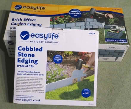 Photo of free Edging for flower beds, mock brick/stone finish (plastics). (Addiscombe CR0) #1