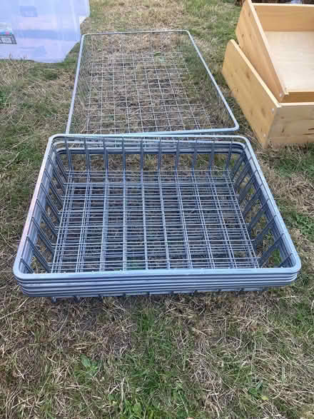 Photo of free IKEA Komplement wardrobe wire baskets and wooden drawers (West Wellow SO51) #1