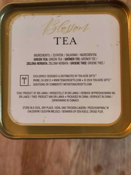 Photo of free Green Tea in Tin (L1 Liverpool City Centre) #3