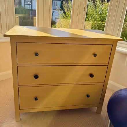 Photo of free IKEA HEMNES chest of 3 drawers in mustard yellow (Muswell Hill N10) #1