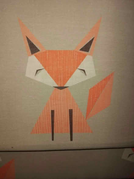 Photo of free Headboard with foxes on light green background (Little Lyth SY3) #2