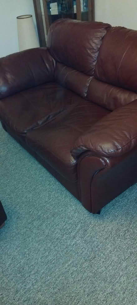 Photo of free 2 seater sofa leather x 3 (Hemel Hempstead) #1