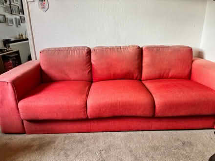 Photo of free Large red sofa (Southport PR8) #1