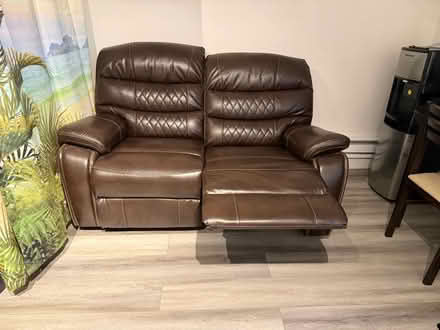 Photo of free Recliner loveseat - faux leather (Oakland) #2