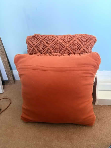 Photo of free 2 Brown Crochet Cushions (Catcliffe S60) #3