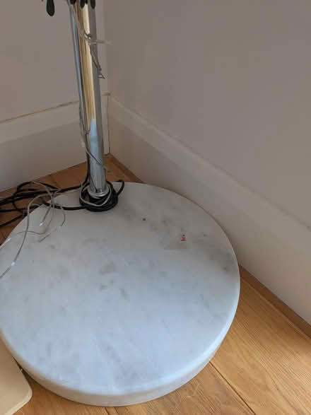 Photo of free Tall lamp, chrome & marble base (W5) #2