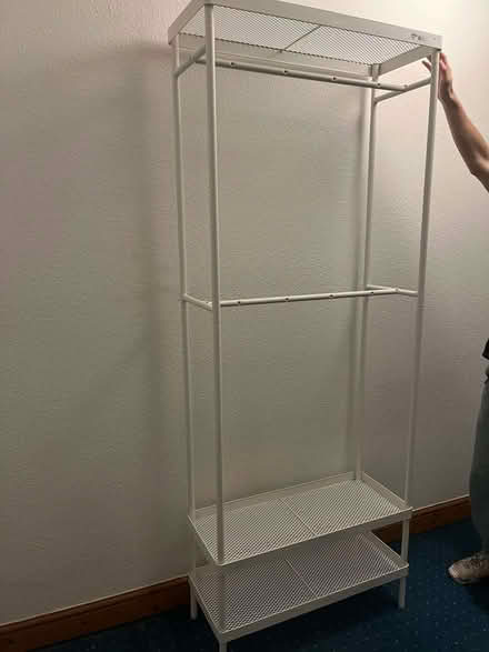 Photo of free White metal clothes rail (Hartington Road BN2) #2