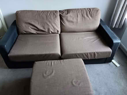 Photo of free Nabru sofa, chair and pouffe set (Hartwood Green PR7) #2