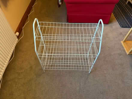 Photo of free White collapsible shoe rack (Penrith CA11) #1