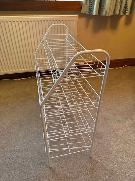 Photo of free White collapsible shoe rack (Penrith CA11) #2