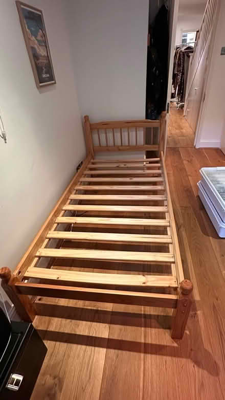 Photo of free Single bed frame and mattress (W8, Kensington) #2