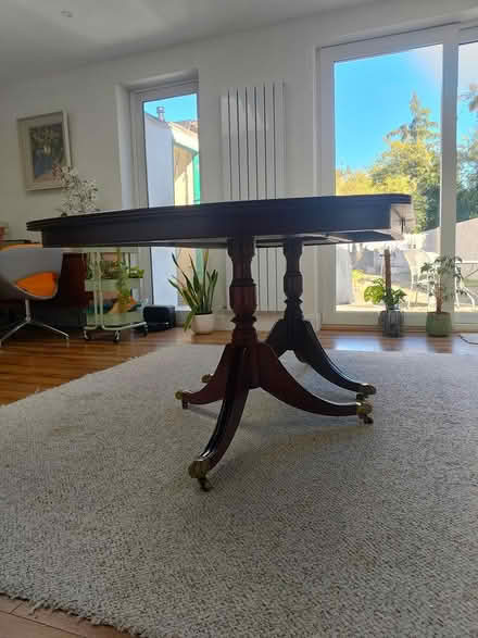 Photo of free Mahogany Pedestal Dining Table (Dundrum) #1