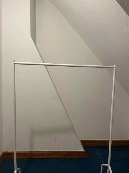 Photo of free White Metal Clothes Rack (Hartington Road BN2) #1