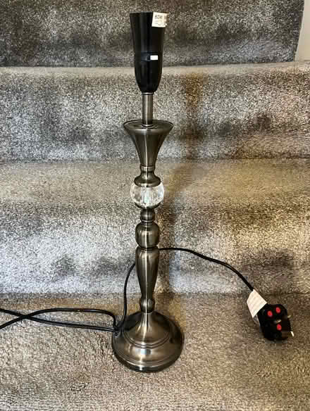 Photo of free Table lamp base - grey pewter effect (Faringdon SN7) #1