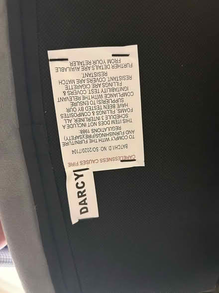Photo of free Grey velvet desk chair (Riverside SW6) #2
