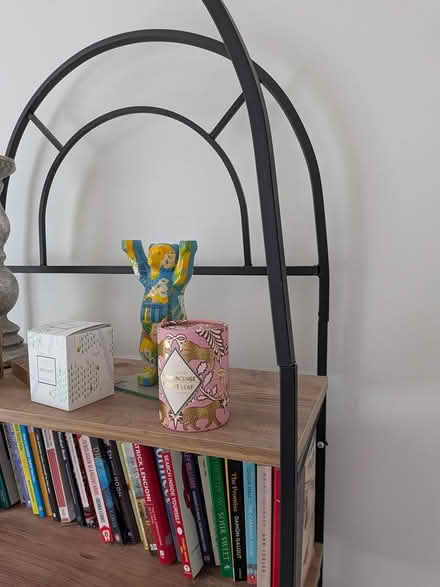 Photo of free Black metal bookshelf (W5) #3