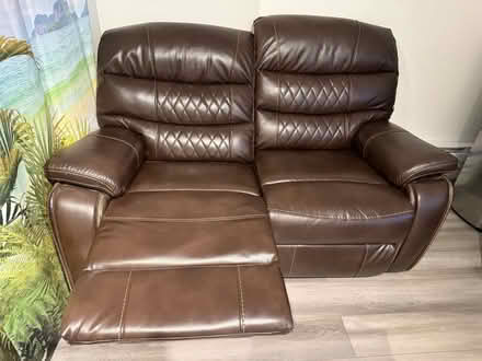 Photo of free Recliner loveseat - faux leather (Oakland) #4