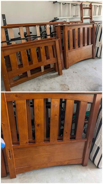 Photo of free Walnut Bunk/Double Twin Bed(s) (Stockbridge/McDonough Area) #2