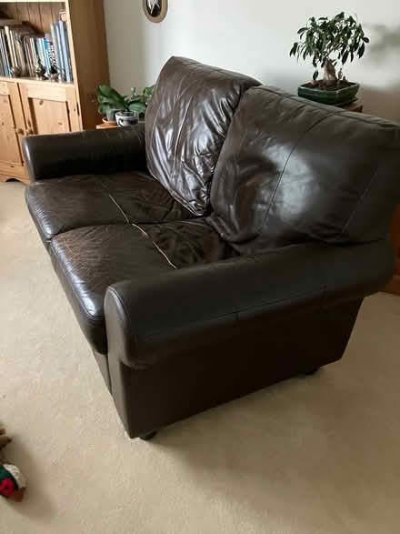 Photo of free 2 seater leather settee (RH14 Loxwood) #1