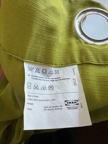 Photo of free Green ikea curtains and pole (Whalley range M16) #2