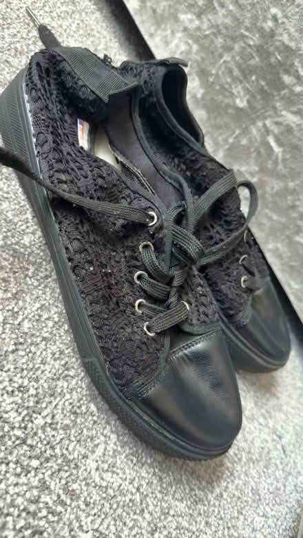 Photo of free Black lace trainers (Waltham cross EN8) #1