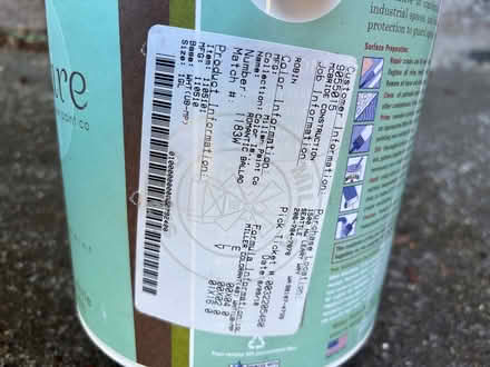 Photo of free Two half full gallons of paint (Shoreline) #4
